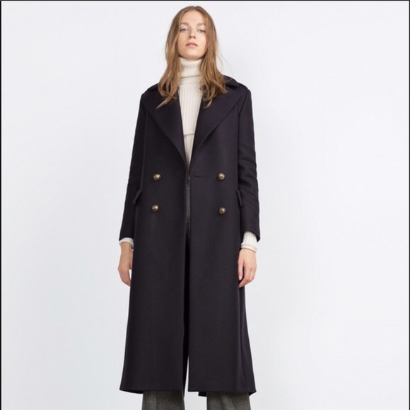 Zara Jackets & Blazers - Zara Wool long peacoat